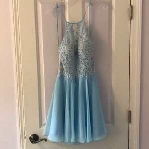 Baby blue formal dress